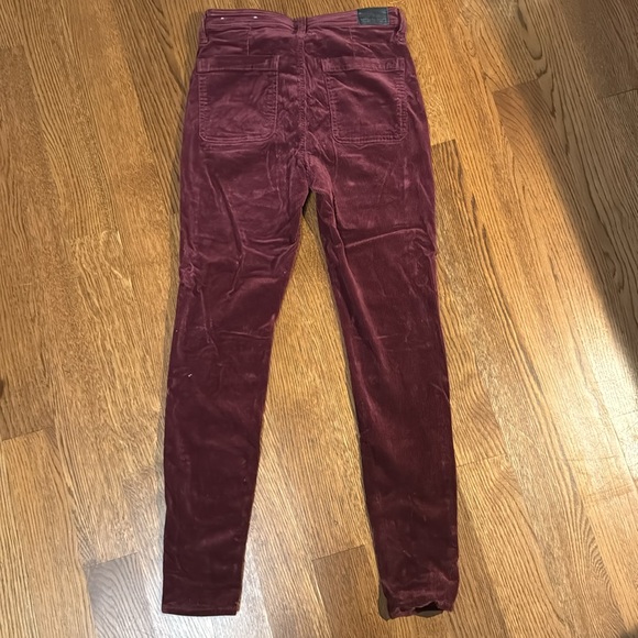 Red, Corduroy American Eagle Jeggings - Picture 2 of 2
